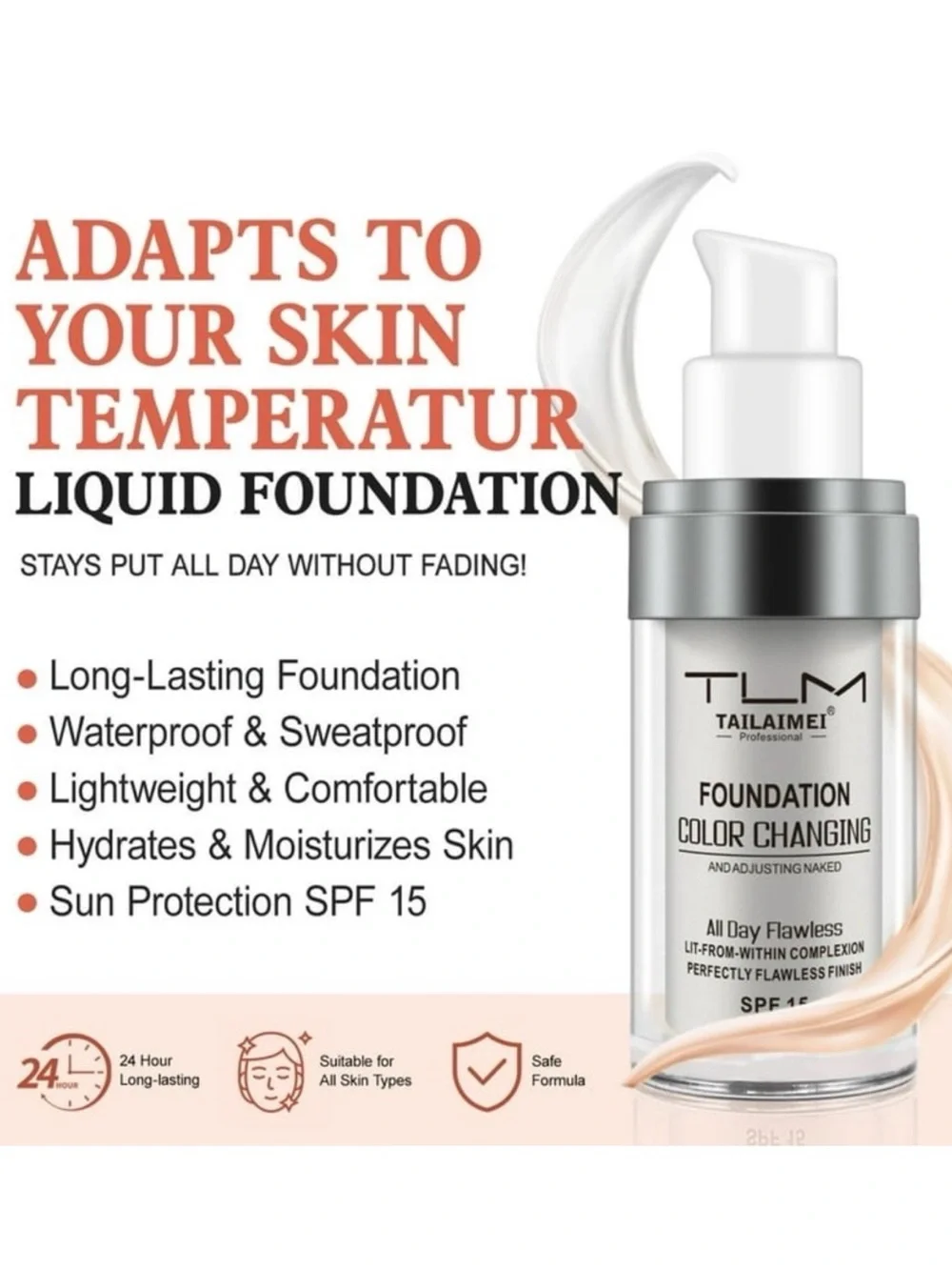 💛Tailaimei Color Changing Foundation SPF15 Liquid Makeup💛